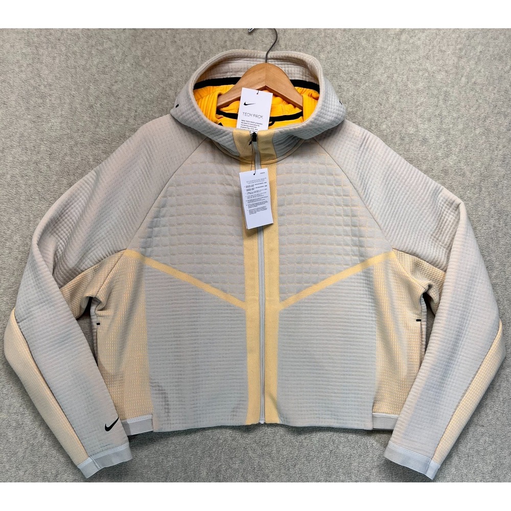 NWT Nike Sportswear City‎ Ready Tech Pack Womens Full Zip Jacket Light Bone L